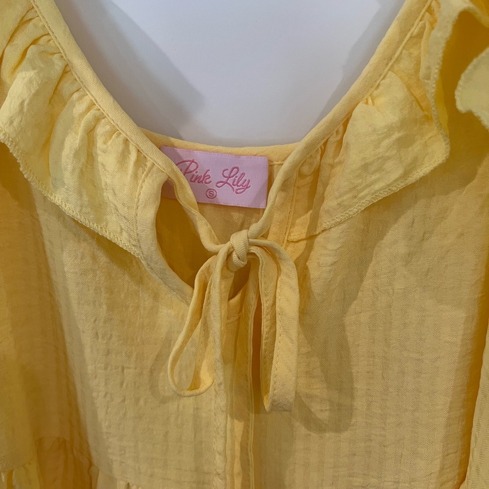 Yellow Ruffled Dress - Picture 3 of 3